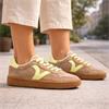 Victoria Smash Suede Gumsole Trainer - Beige Yellow